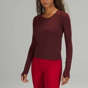 Lululemon — Mulled Wine - Long Sleeve Swiftly 2.0 Race Length - Size 12